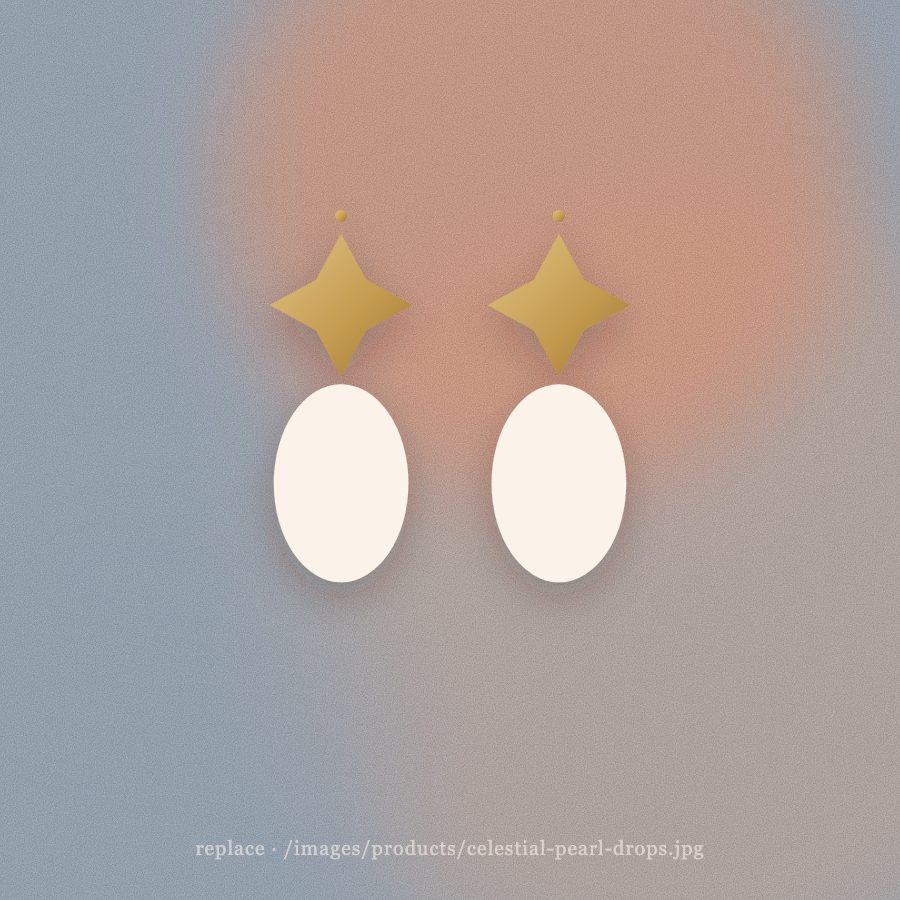 Gold star and pearl drop earrings